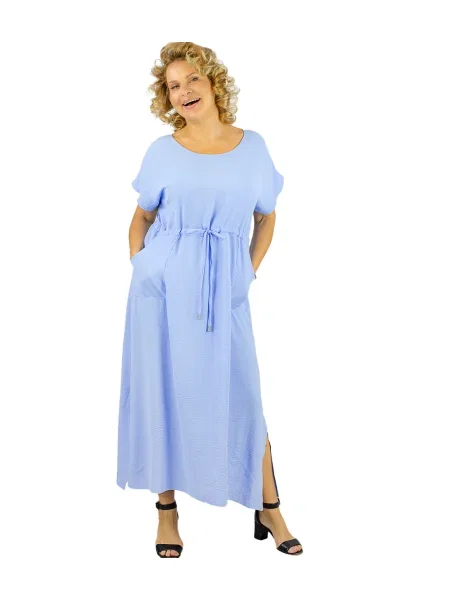 Rochie maxi Pri lungă de costum albastru