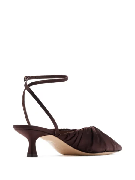 Pantofi cu toc Loeffler Randall cu volane maro