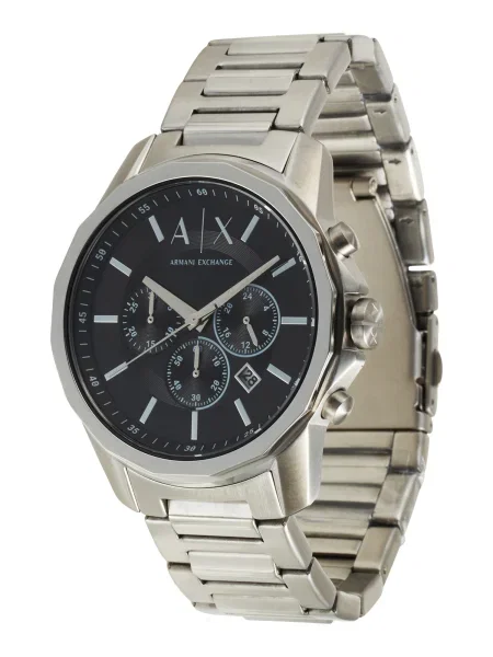 ARMANI EXCHANGE Ceas analogic negru / argintiu