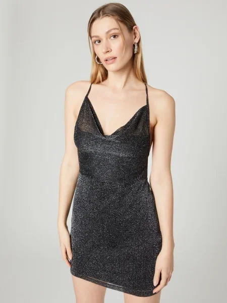 VIERVIER Rochie Carina argintiu negru