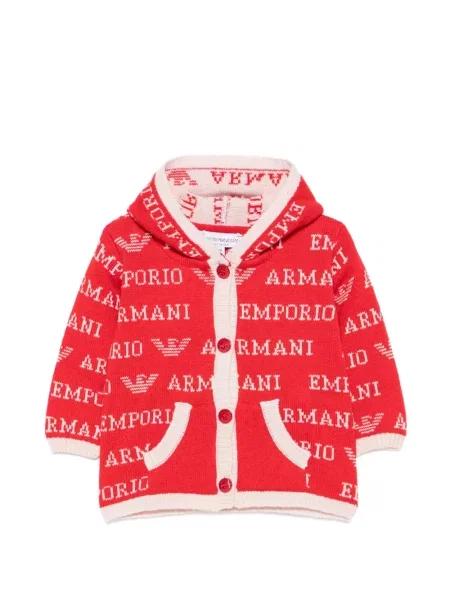 Kardigan dziecięcy Emporio Armani czerwony