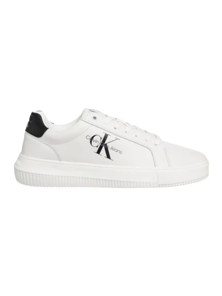 Trampki Calvin Klein Jeans z nadrukiem casual sznurowane białe