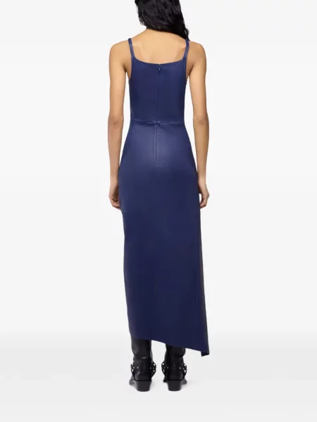 Pocnitură rochie maxi Rabanne drapată albastru