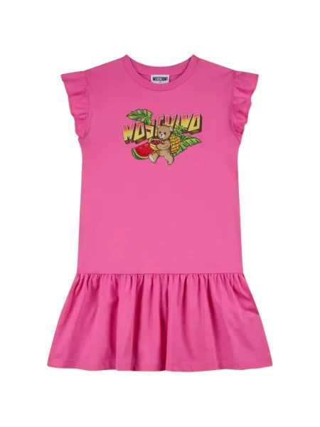 Sukienka dziecięca Moschino różowa