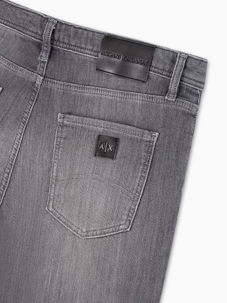 Прямые джинсы Armani Exchange серые