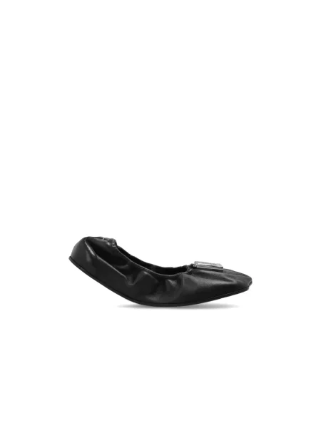Balerinki Mm6 Maison Margiela skórzane czarne