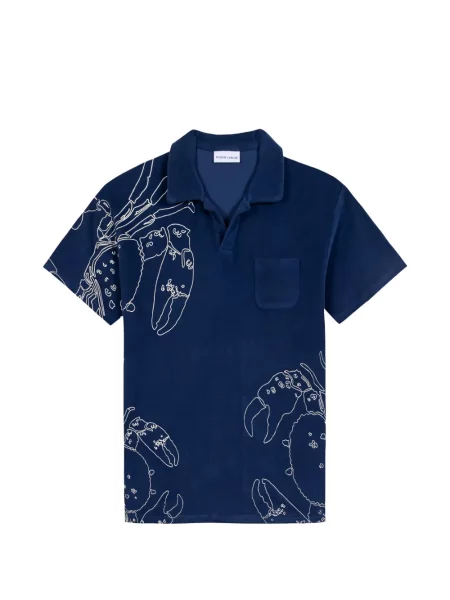 Tricou polo Maison Labiche cu imagine albastru