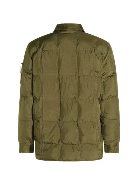 Matlasat palton Stone Island cu strasuri verde