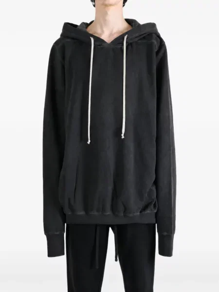 Суичър с качулка Rick Owens Drkshdw с връзки черно