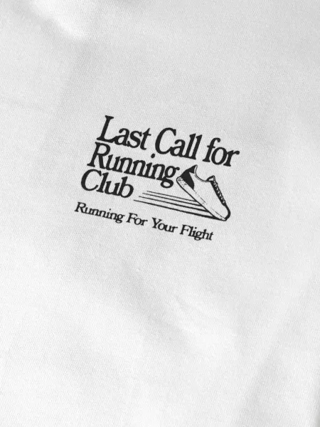 Tricou Last Call For cu imagine alb