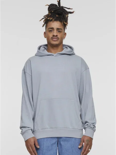 Hanorac cu glugă Urban Classics din material terry gri