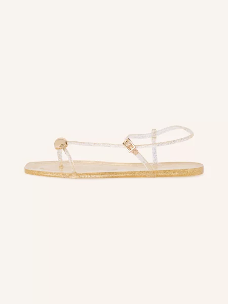 Loeffler Randall Klapki Dana beige beżowe