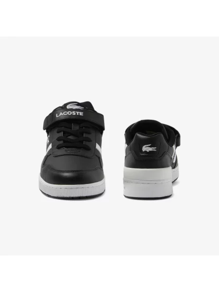 Lacoste Skórzane Buty Sportowe Z Zapięciem Na Rzep T-Clip czarne
