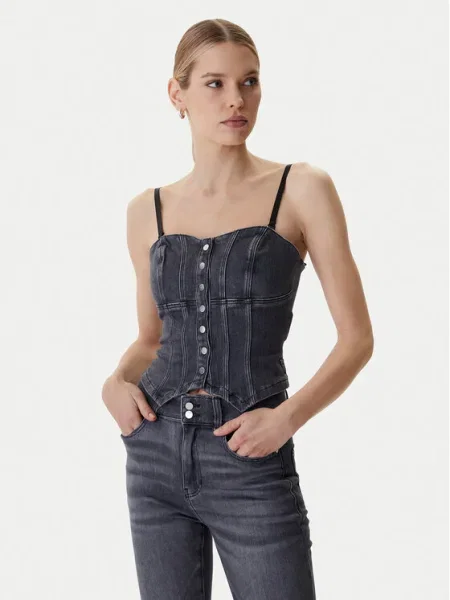 Top din denim Guess gri