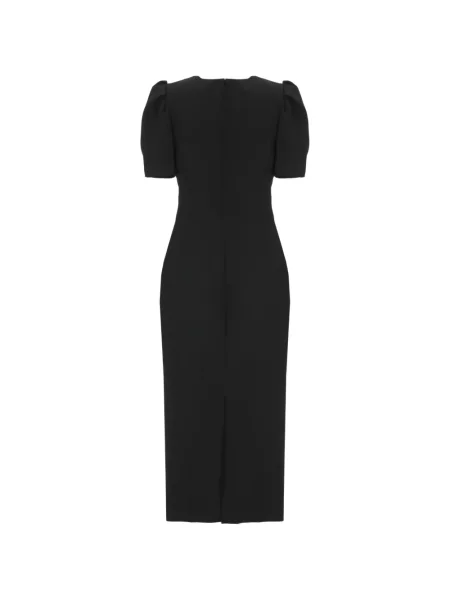 Rochie midi Carolina Herrera drapată negru
