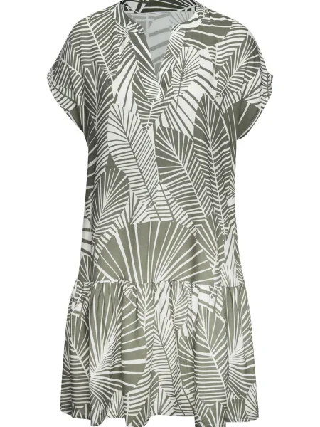 S.Oliver Rochie de vară verde / murdar alb