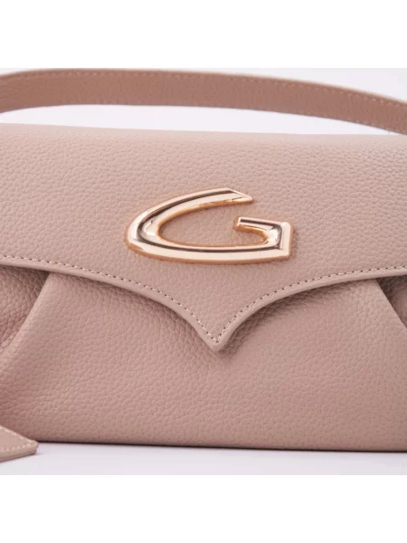 Torebka crossbody Alberto Guardiani skórzana beżowa