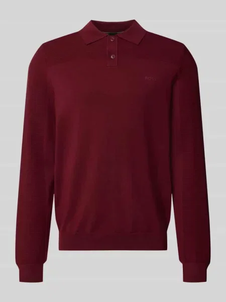 BOSS Sweter Momentum-X PL Bordowy