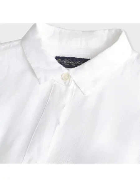 Lniana sukienka Brooks Brothers biała
