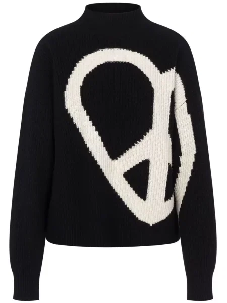 Dzianinowy sweter Moschino Jeans czarny