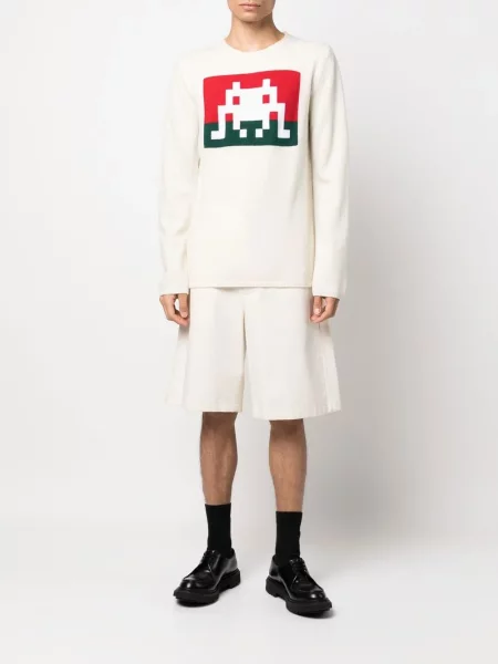 Raštuotas megztinis Comme Des Garçons Shirt balta