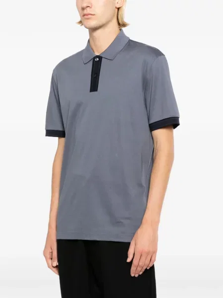 Tricou polo Boss cu dungi albastru