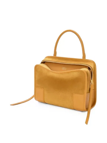 Geantă shopper Loewe din piele de căprioară galben