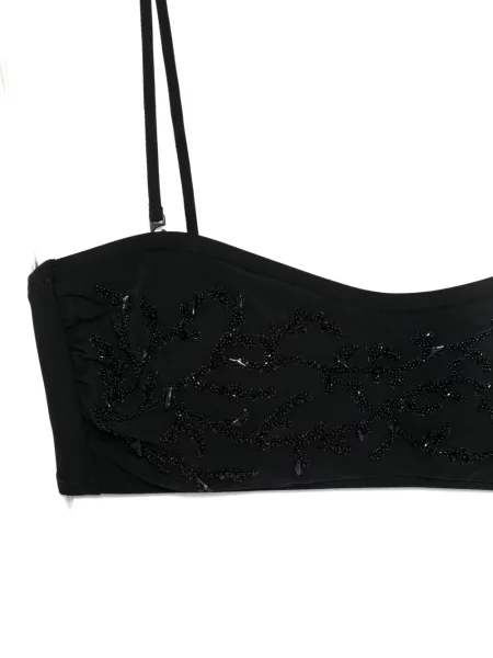 Top Maryan Mehlhorn cu mărgele negru