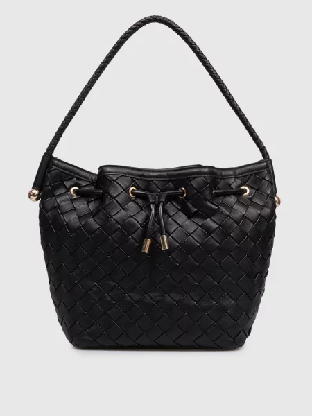 Сумка з плетінням Twinset чорна