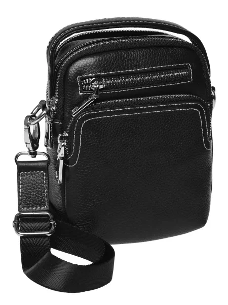 Кожаная сумка через плечо Ricco Grande черная