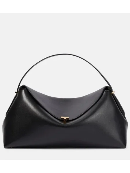 Geanta de piele Toteme din piele negru