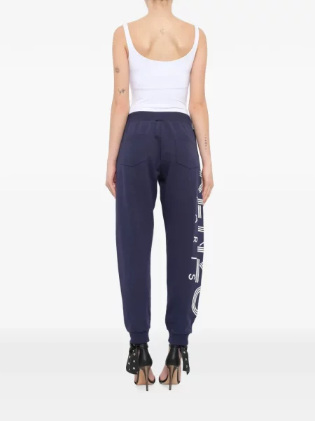 Pantaloni Kenzo cu imagine alergare albastru