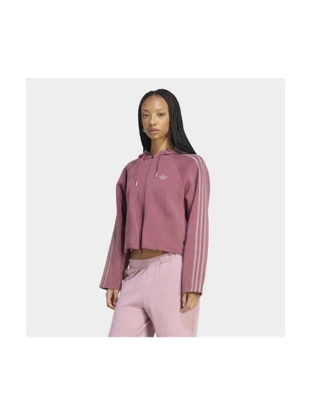 ADIDAS ORIGINALS Tepláková bunda SST hrdzavohnedá / staroružová ružová
