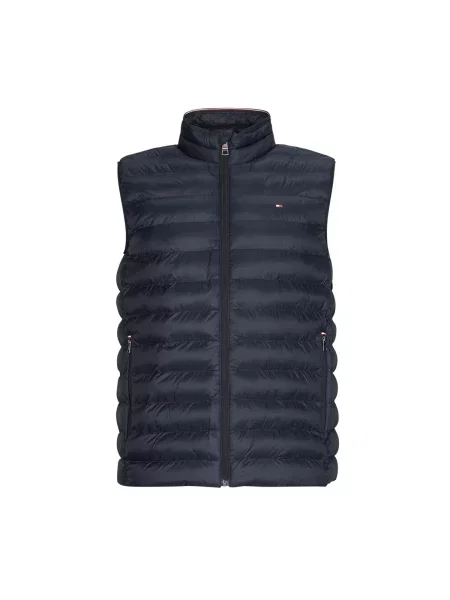 TOMMY HILFIGER Brezrokavnik mornarska modra