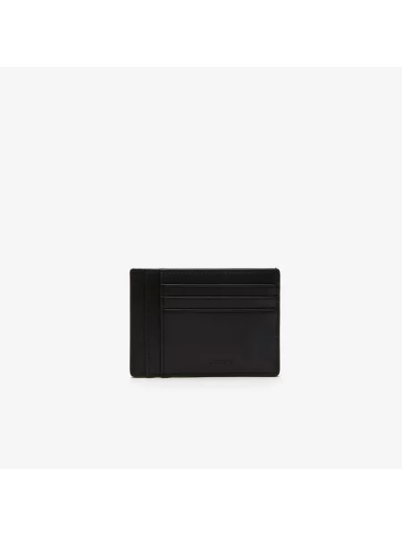 Lacoste Skórzane Etui Na Karty Chantaco czarny