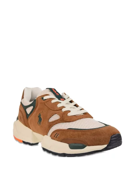 Sneakerși Polo Ralph Lauren din piele de căprioară slip-on alb