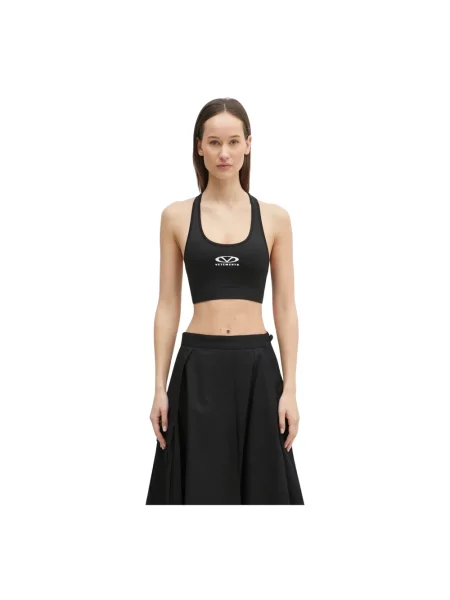 Top sportowy Vetements z logo czarny