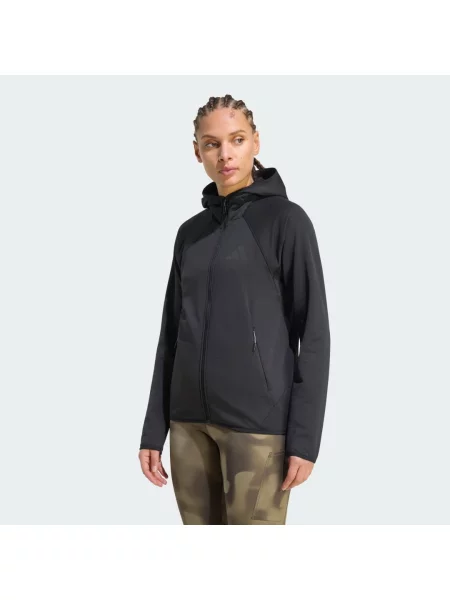 Bunda Terrex Xperior CLIMAWARM+ Ventknit Fleece Hooded černá