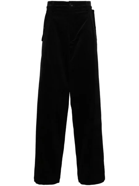 Pantaloni Yohji Yamamoto de catifea cord negru