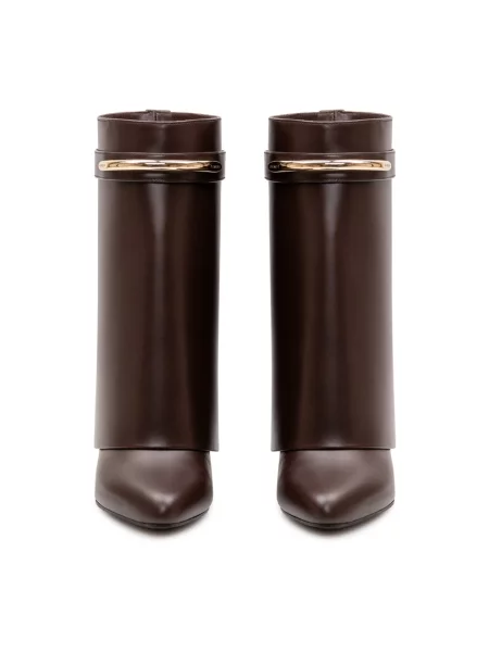 Botki Givenchy skórzane brązowe