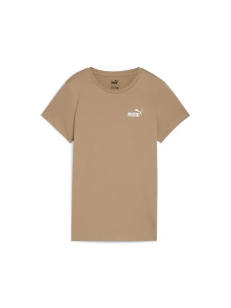 Koszulka Puma Ess+ Embroidery beżowa