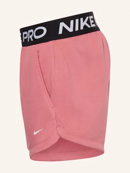 Nike Šortky Z Mikiny Pro starorůžová černá bílá