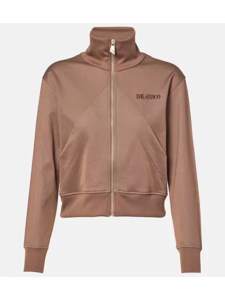 Top The Attico polarowy brązowy