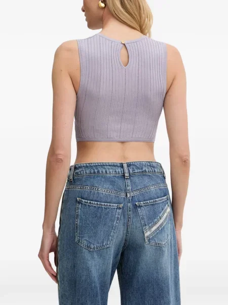 Top Elisabetta Franchi tricotate plic violet
