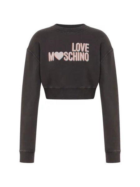 Подрязан суитчър Love Moschino сиво