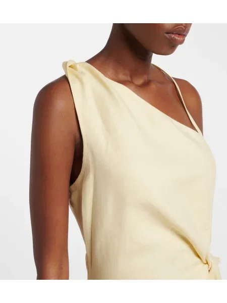Rochie Sir de in cu gât halter galben