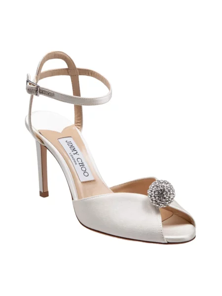 Sandały Jimmy Choo skórzane szare