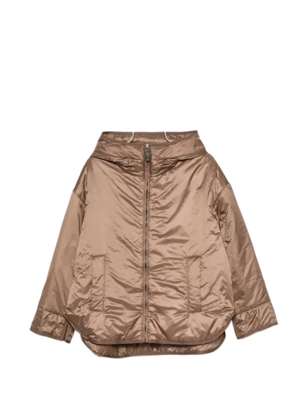 Μπουφάν Max Mara με κουκούλα καφέ