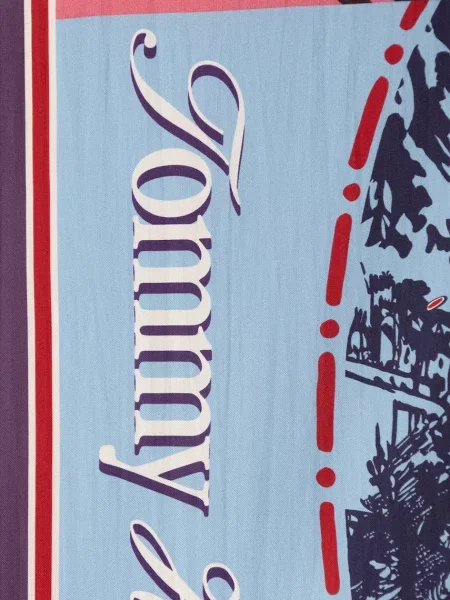 Chusta z czystego jedwabiu z nadrukiem na całej powierzchni Tommy Hilfiger