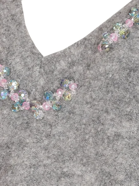 Pulover Pinko cu decolteu în V gri